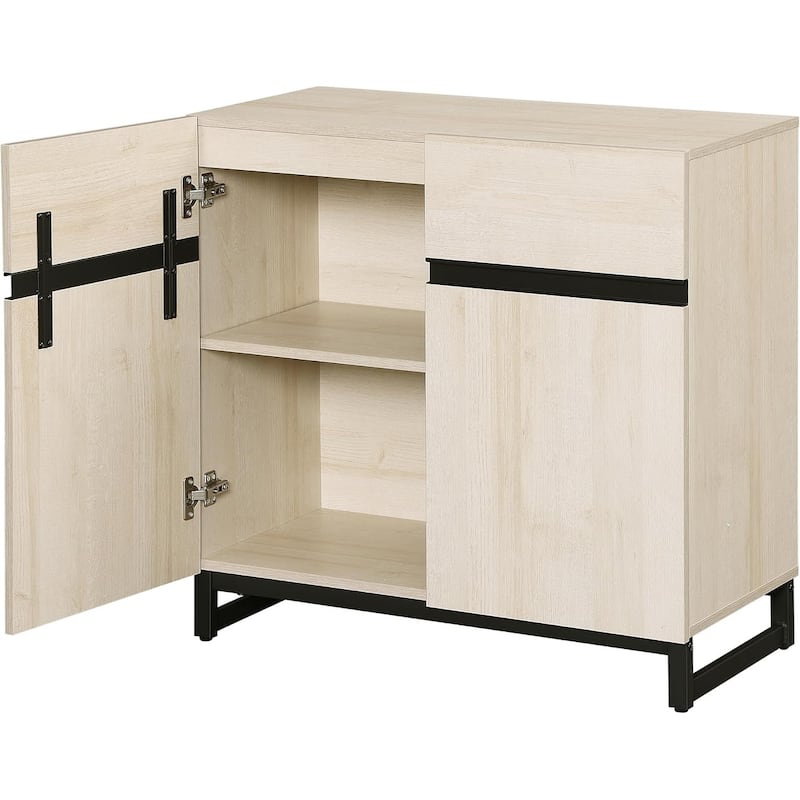 WAMPAT Modern TV Stand with Storage Cabinets for Living Room,Bedroom,Brown