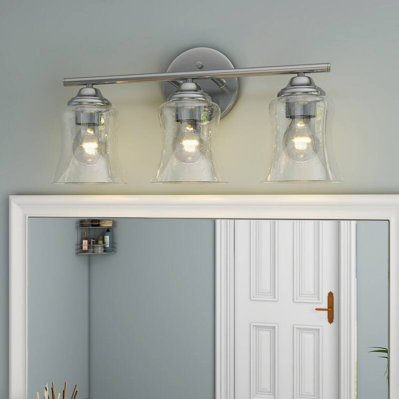 3 - Light Dimmable Vanity Light - 17.68"Wx6.54"Ex9.41"H