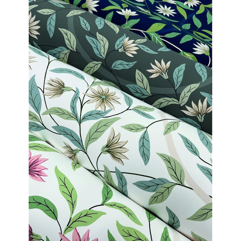 Norwalk Jasmine 27 in. x 27 ft. = 60.75 sq. ft Wallpaper Roll