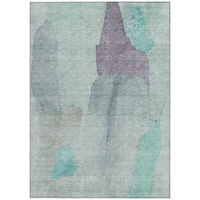 HomeRoots Abstract Transitional Rectangle Outdoor Rug
