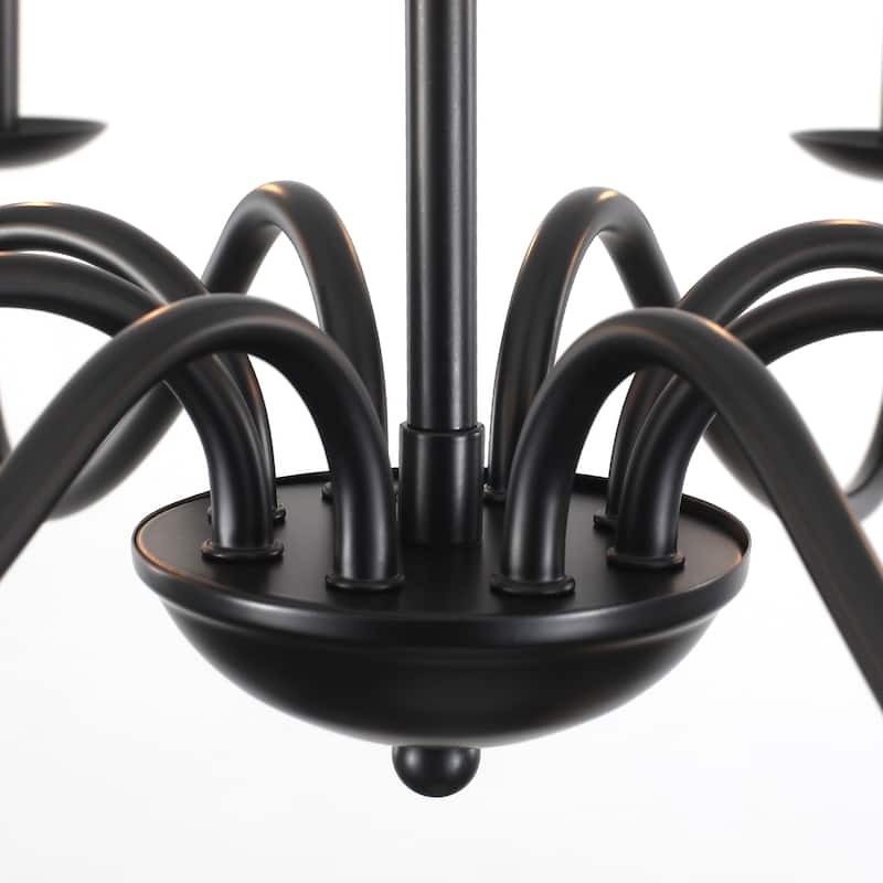 8-Light 30.7 in. Farmhouse Chandeliers for Bedroom Living Room Study