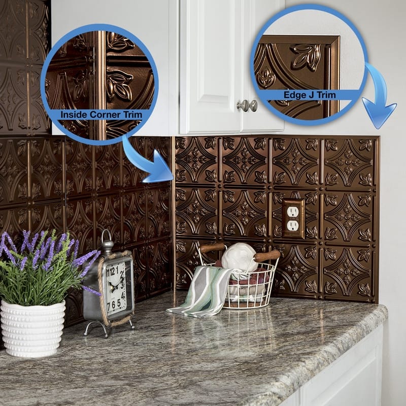 Fasade Backsplash Accessory Kit in Oil Rubbed Bronze - 5 Pack - 5 Pack