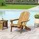preview thumbnail 1 of 8, Rustic Design Foldable Outdoor Acacia Wood Adirondack Chair