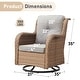 preview thumbnail 2 of 8, Pocassy 3-Piece Outdoor Swivel Bistro Set, Wicker Rocking Chairs