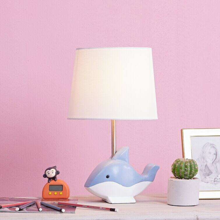 15" Bedside Child/Kids Table Lamp - Blue