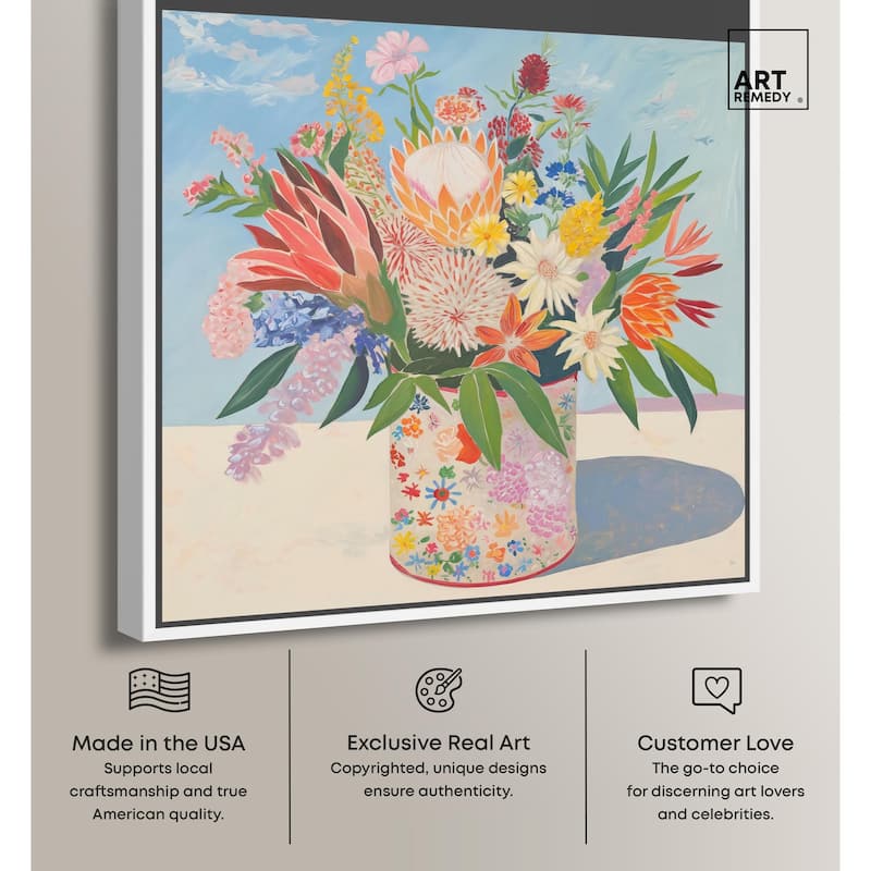 Floral Tin Canvas by Art Remedy