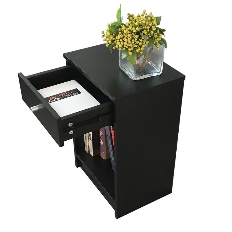 Simplify bedroom furniture Bedside End Table 1/2 Drawer Nightstand 2 Styles