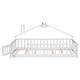 preview thumbnail 12 of 10, White Twin Size Pine Wood House-Shaped Floor Bed with Guardrails