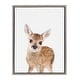 preview thumbnail 1 of 9, Sylvie Baby Deer Animal Print Framed Canvas Wall Art by Amy Peterson