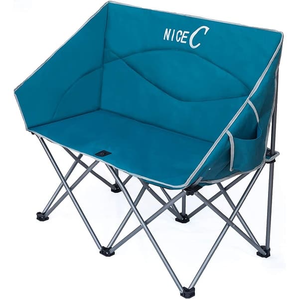 Loveseat, Double Camping Chair, Oversized Folding Camp seat with Strap