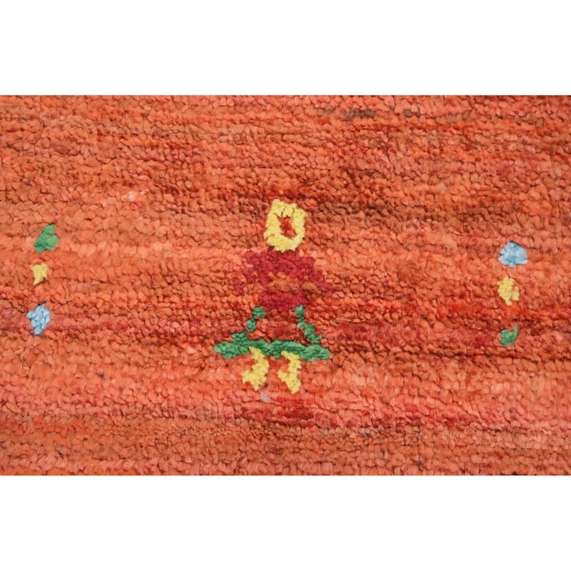 Hand Knotted Oriental Viscose Silk Carpet Tribal Animal Pictorial Oranges & Rust Gabbeh Area Rug - 11' 6'' X 8' 8''