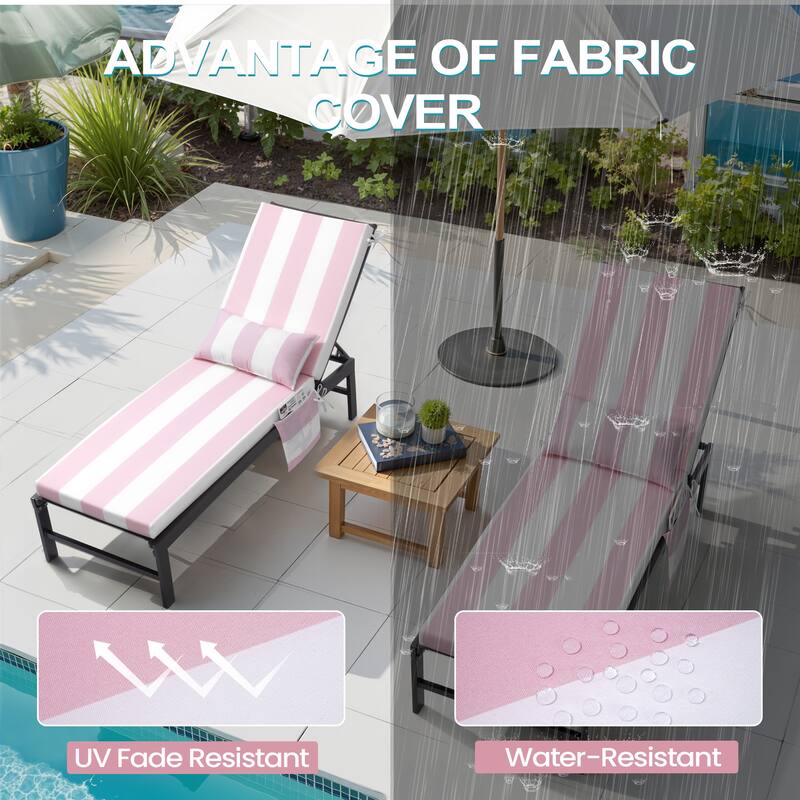 Pellebant Outdoor Lounge Chair Cushions with Pillow