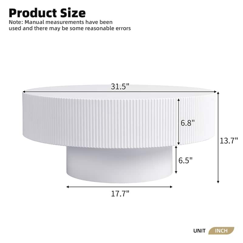 Modern Drum End Table Round Coffee Table