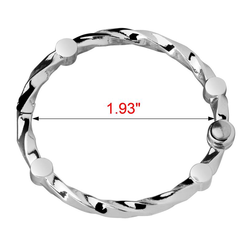 Utopia Alley Shower Eternity Curtain Rings, Rustproof Zinc Shower Rings, set of 12 - Polished Chrome