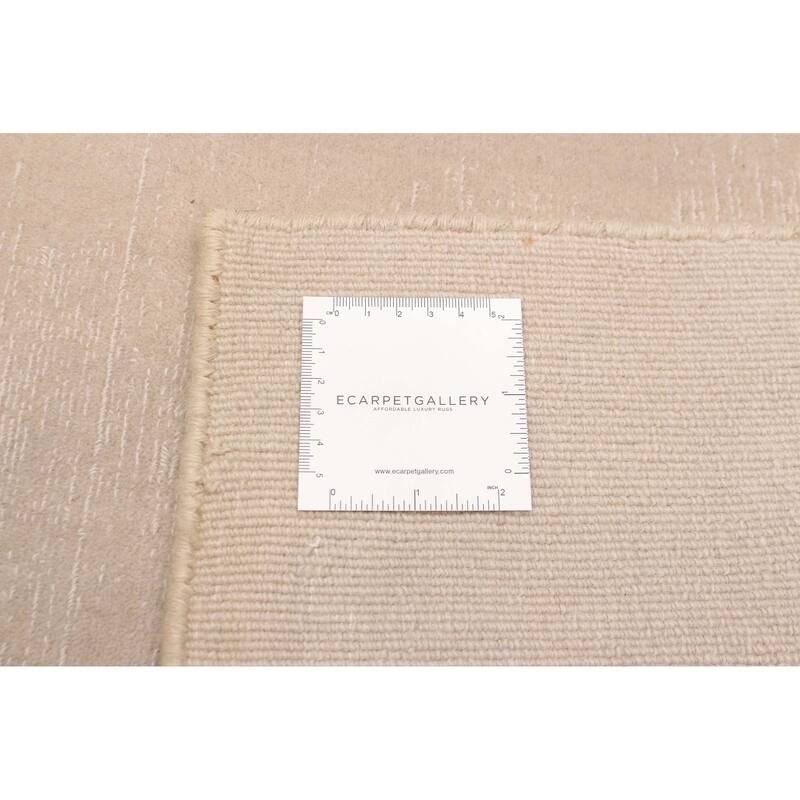 ECARPETGALLERY Hand Loomed Kashkuli Gabbeh Light Khaki Wool Rug - 5'5 x 7'6