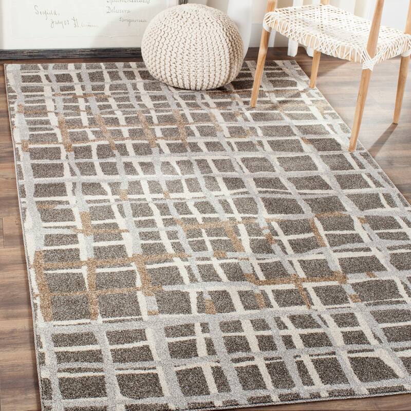 SAFAVIEH Amherst Raimonda Modern Rug - 5'3" x 8' - Grey/Ivory