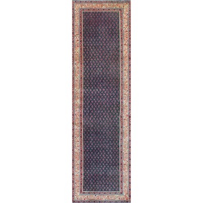 Vintage Distressed Aysel Navy/Ivory Runner - 3'5" x 12'0"