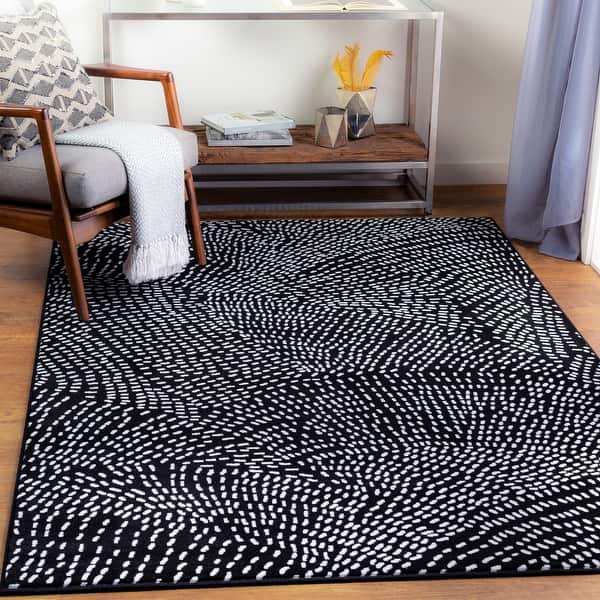 slide 2 of 16, Artistic Weavers Kipas Geometric Dotted Area Rug 9' x 12'10" - Black - Rectangle
