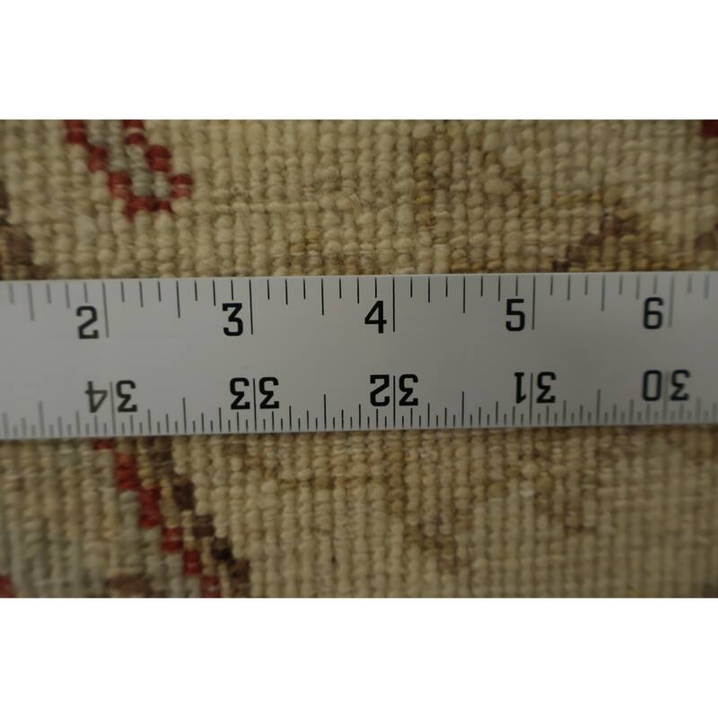 Hand Knotted Oriental 100% Wool Carpet Traditional Floral Beige & Ivories Peshawar Area Rug - 5' 3'' X 5' 3''