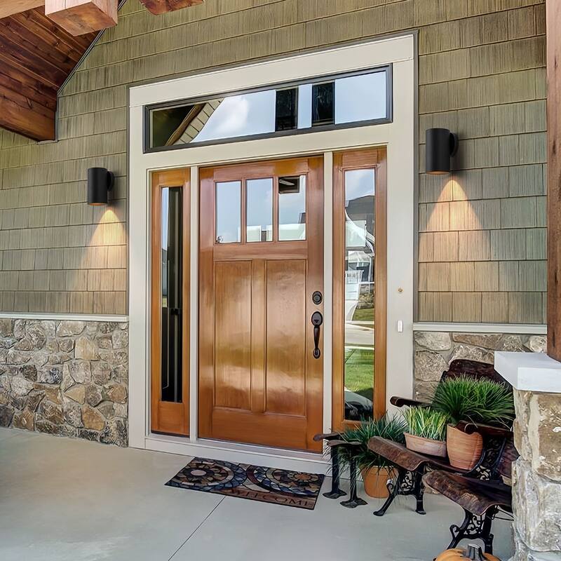 1-Light Cylinder Outdoor Wall Sconce