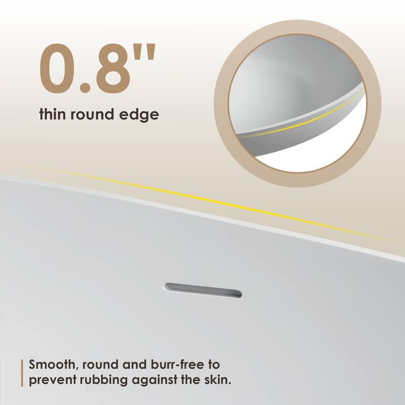 Vespa Solid Surface Soaking Bathtub with Drain