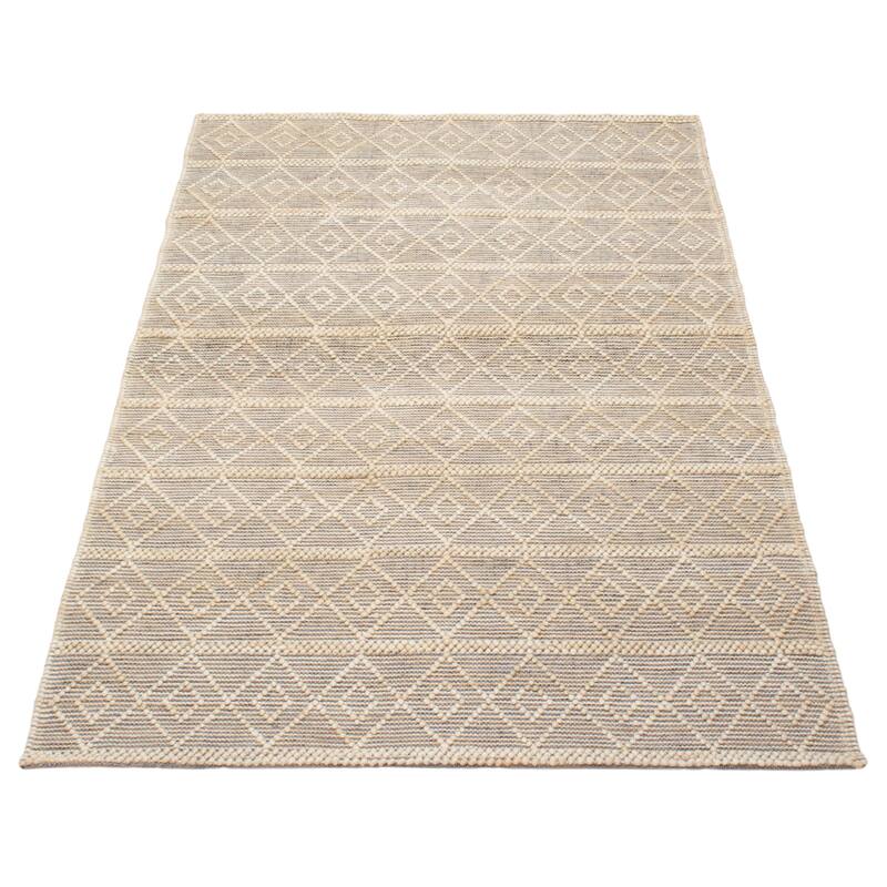 ECARPETGALLERY Braid weave Sienna Cream Wool Rug - 4'11 x 7'10