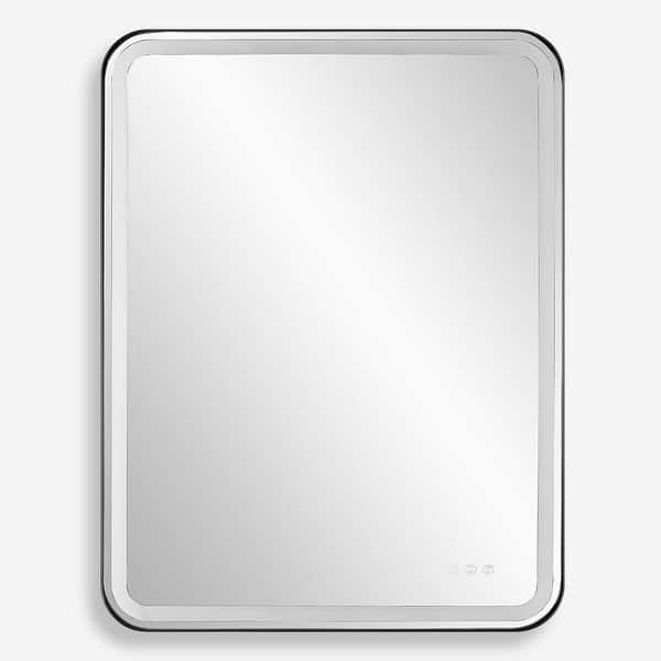 slide 2 of 8, LED Lighted Large Rectangular Vanity Wall Mirror - 40"