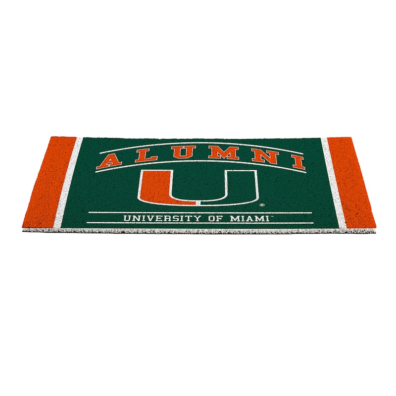 28 in. x 16 in. University of Miami Alumni Full Color PVC Door Mat