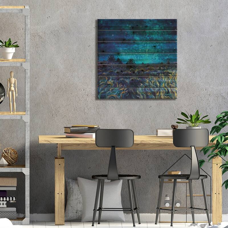 Terra Nocturna Print On Wood by Iris Scott - Multi-Color