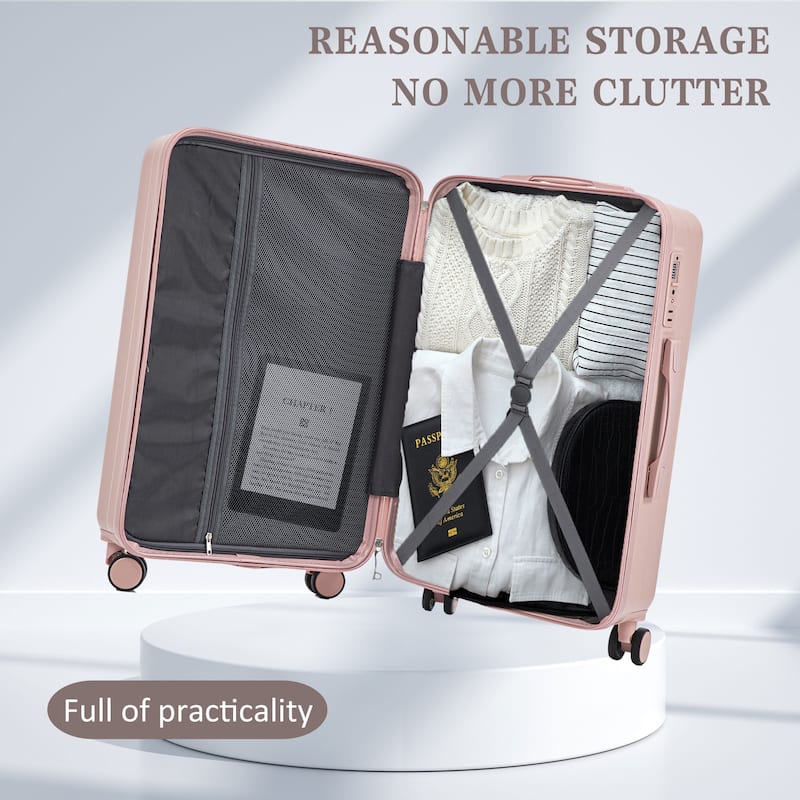 Luggage Sets 3 Piece ABS Hardside Lightweight Suitcase with 4 Universal Wheels TSA Lock Carry On Luggage