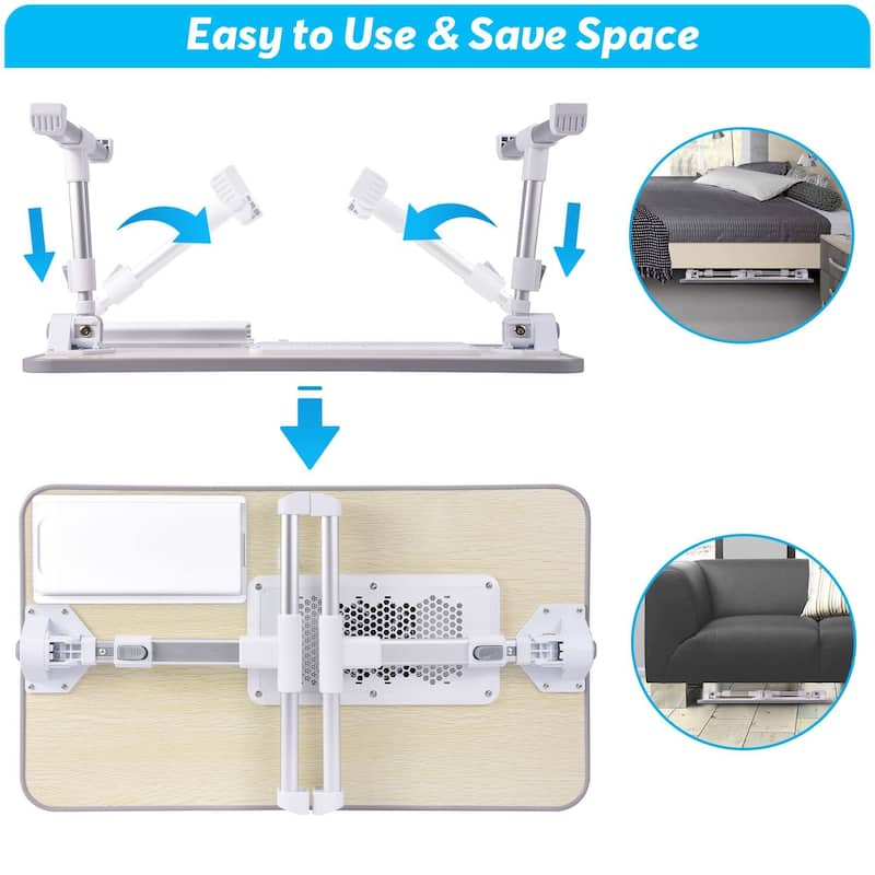 Large Laptop Desk Adjustable Laptop Stand Foldable Bed Table Portable Lap Desk Folding Notebook Stand