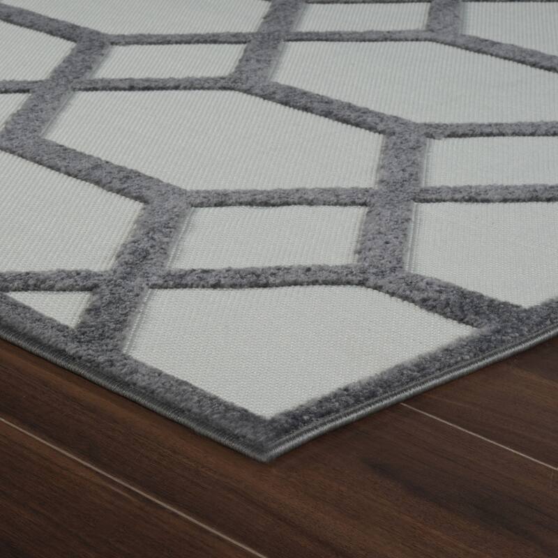 Mara Abstract Shapes Weather Resistant Current & Stylish Outdoor Rug