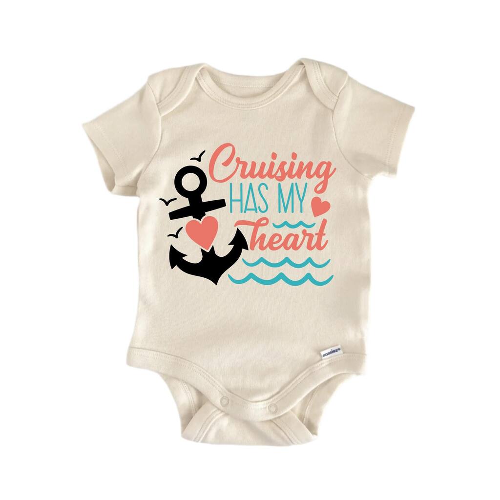 Cruising Has My Heart Cruise Boat - Baby Boy Girl Clothes Bodysuit Funny Cute