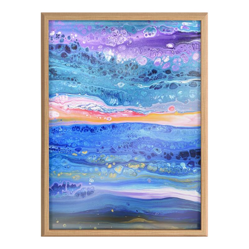 Kate and Laurel Blake Tropical Tides Framed Printed Art by Xizhou Xie