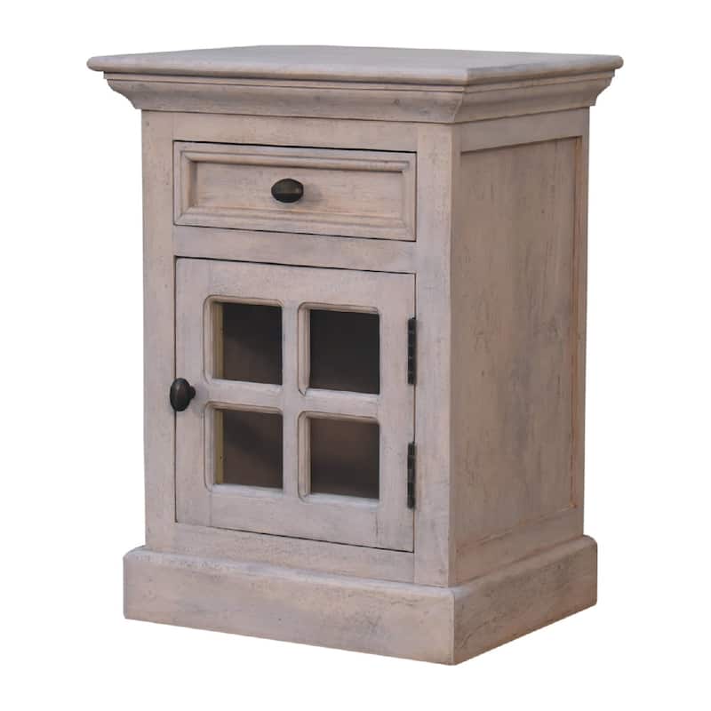Contemporary Design Drawer Nightstand with Door,Durable And Sturdy