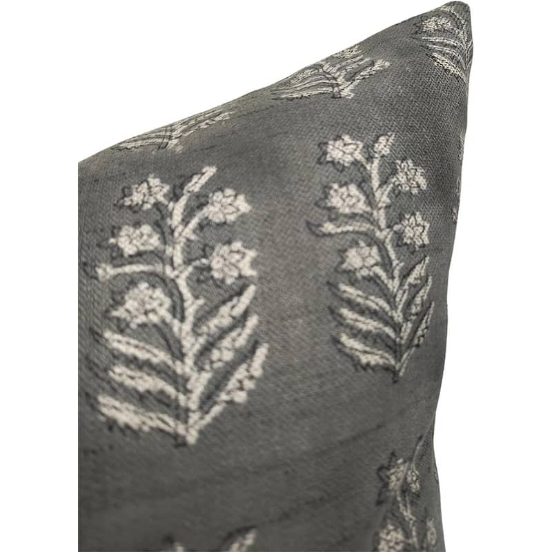 Fabdivine Linen Outdoor Sofa Block print pillow Cover