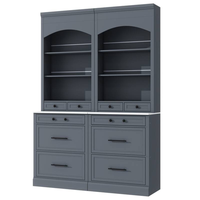 Freestanding Kitchen Pantry Cabinet Combo/Single Kitchen Pantry, Tall Kitchen Hutch with Storage Drawers and Adjustable Shelf