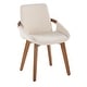 preview thumbnail 8 of 52, Carson Carrington Pugo Mid-Century Modern Chair Walnut Finish Cream Noise Fabric