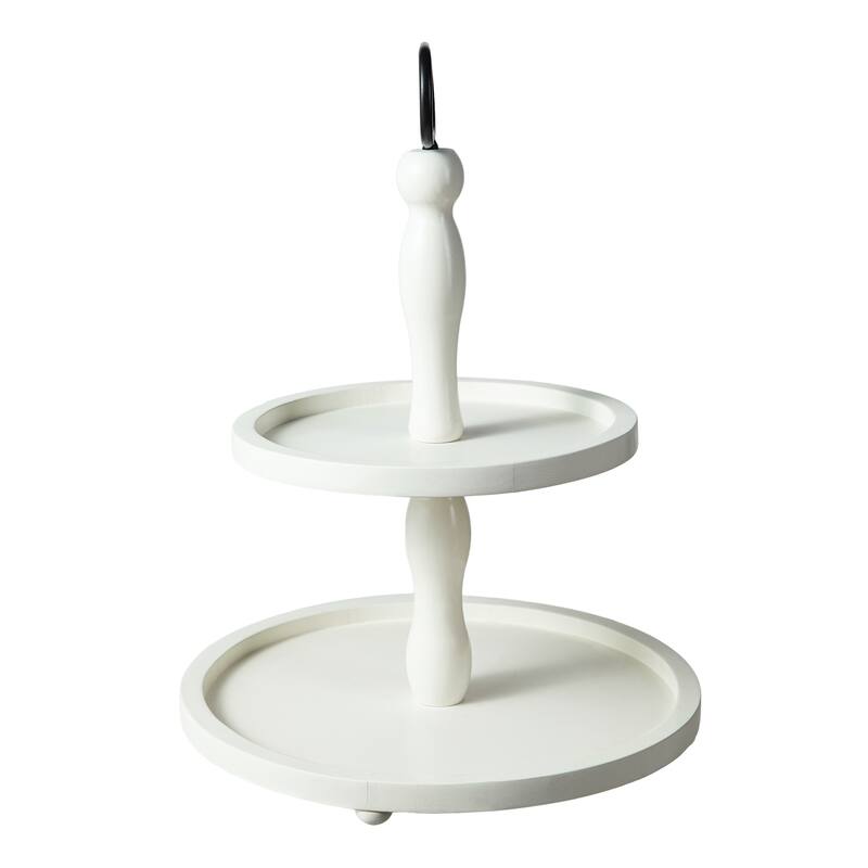 Glitzhome Thanksgiving Wooden Turkey Table Decor Set with Tiered Tray