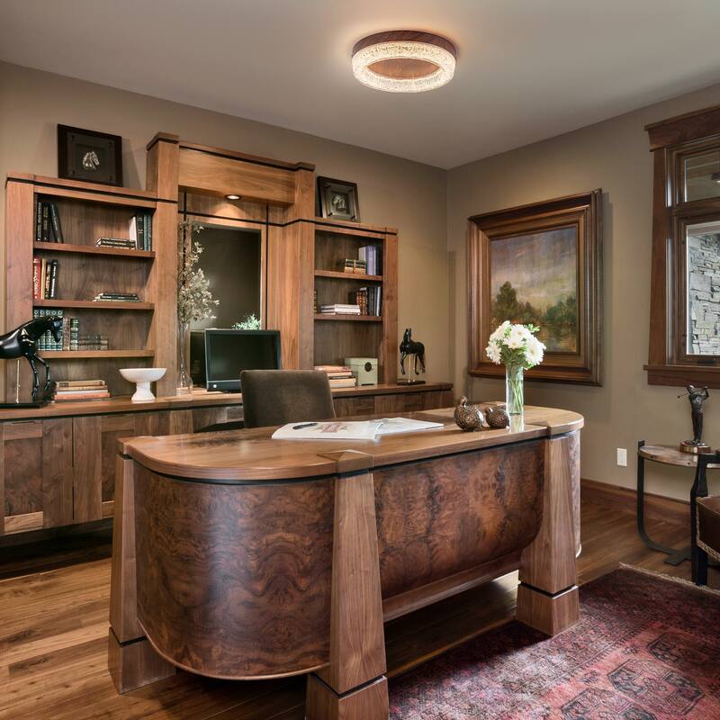 1-Light Farmhouse 3CCT Integrated LED Flush Mount Ceiling Light - 11.8-inch