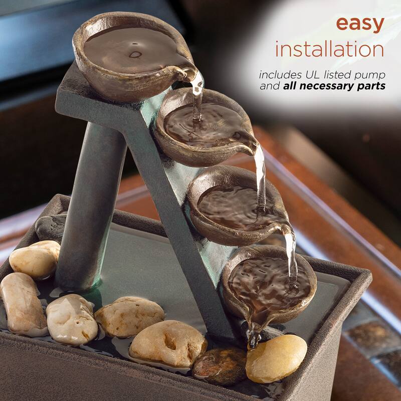 4-tiered Step Tabletop Fountain