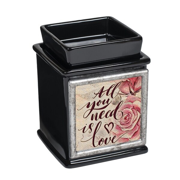 5" Black and Pink "All you need is love" Printed Interchangeable Warmer - N/A