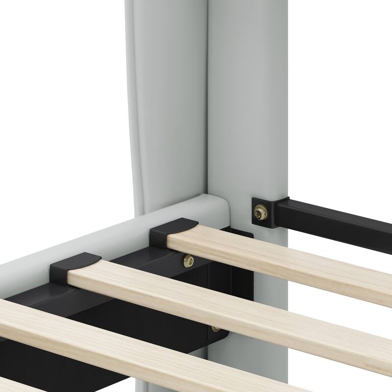 Bed frame with Headboard & Footboard, Upholstered Platform bed