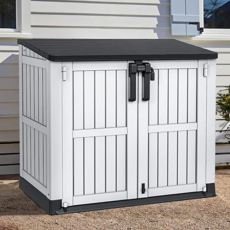Outdoor Resin Deck Box Storage Shed for Garden,Patios,Backyards,Tools - 880L