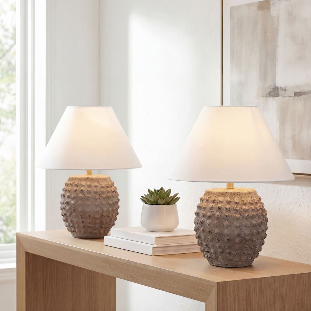 18.25" Hobnail LED Table Lamp (Set of 2), by JONATHAN Y