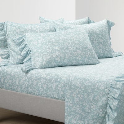 Lush Decor Garden Of Flowers Ruffle Sheet Set