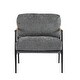 preview thumbnail 23 of 30, Modern Accent Chair with Plush Cushions, Minimalist Metal Frame, and Wooden Armrest Design