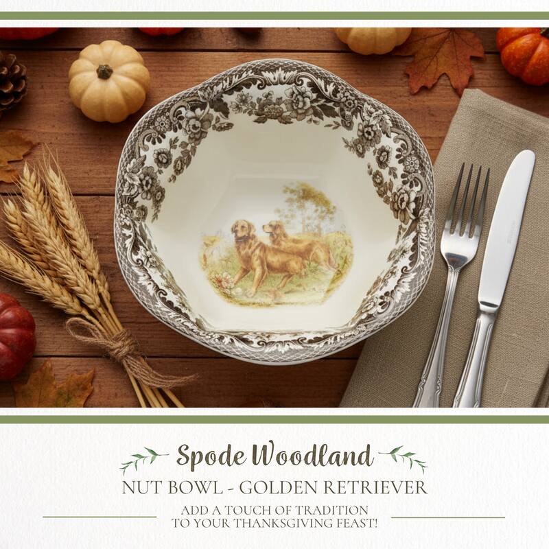 Spode Woodland 6 in Nut Bowl Assorted Animal - 6 Inch