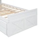 preview thumbnail 13 of 16, Twin Size Wooden Bed with Storage Headboard Featuring Built-In Outlets, Extendable Frame with Pull-Out Twin Trundle