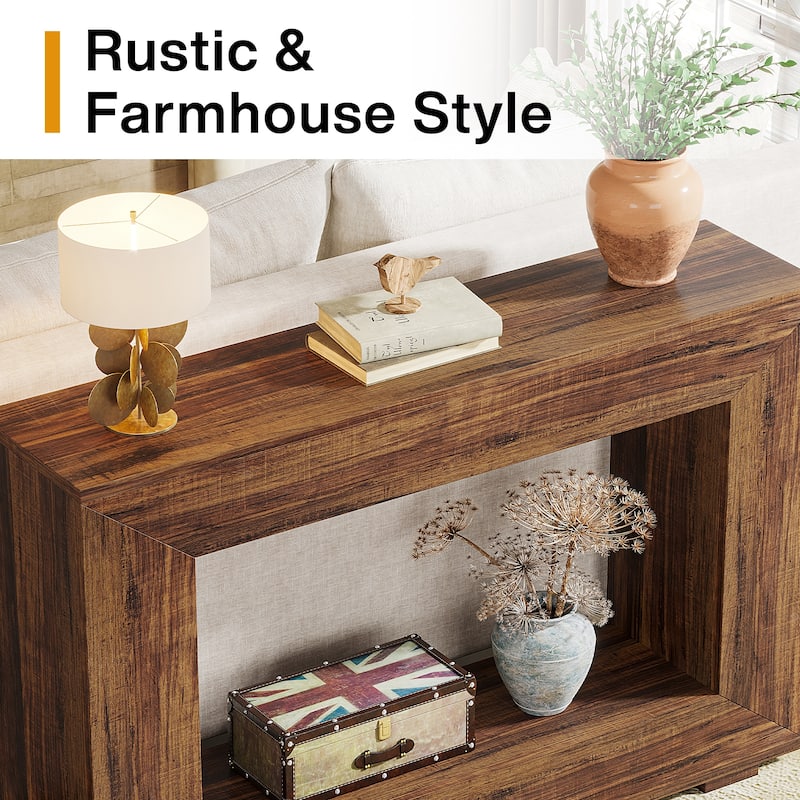 47 Inches Narrow Console Sofa Table for Entryway - 47.24" L x 11.81" W x 32.87" H